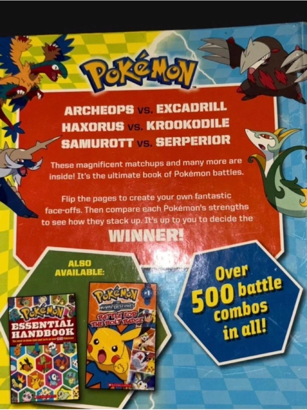 Scholastic Pokémon Super Showdowns - Blue/Yellow/Red Cover